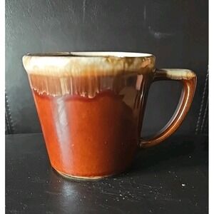 Vintage McCoy Brown Drip Glaze Coffee cup/mug w D handle - 3 1/4" tall NICE